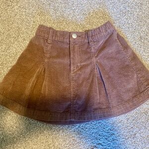 Zara brown corduroy skirt, size 6.  Perfect for fall photos